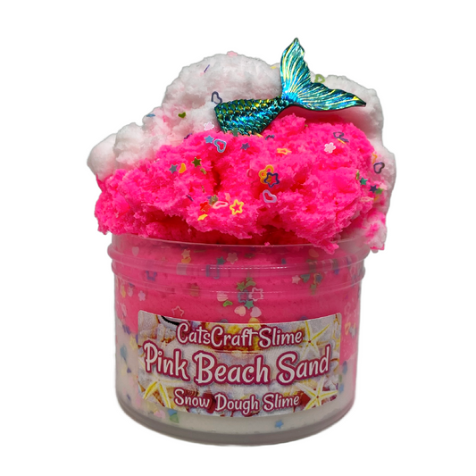 "Pink Beach Sand" Snow Dough Slime