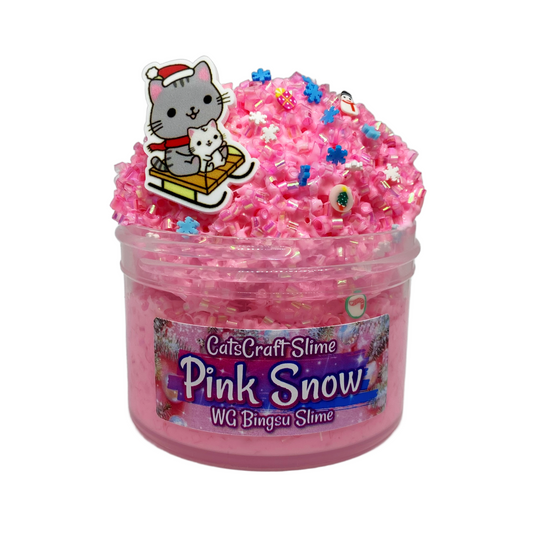 "Pink Snow" - White Glue Bingsu Slime