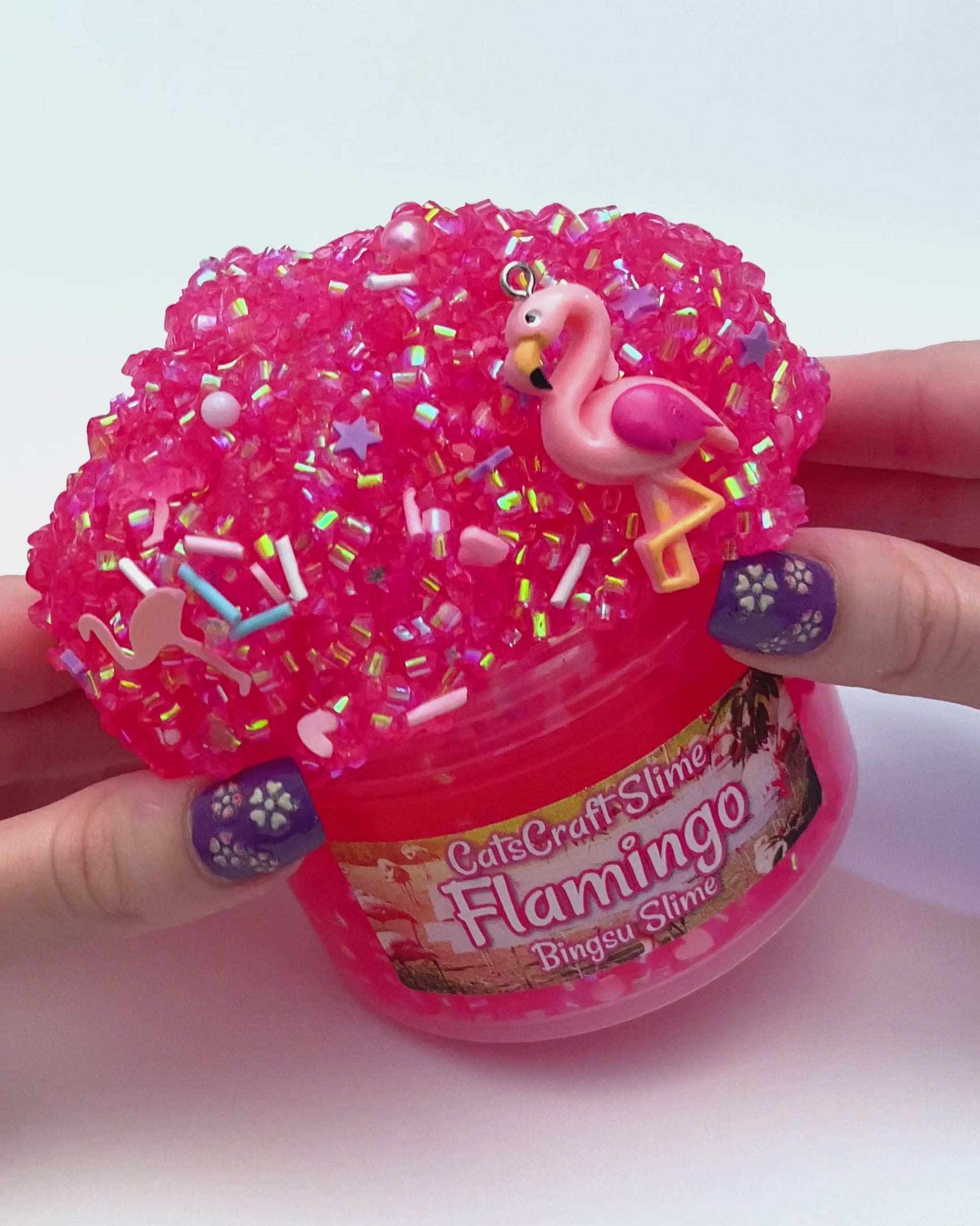 Bingsu Slime Flamingo SCENTED clear bingsu bead pink crunchy ASMR Wi –  CatsCraftSlime