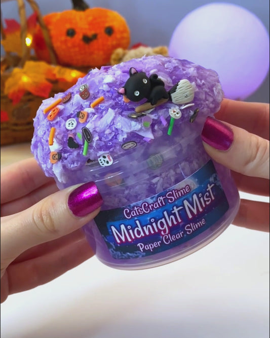 "Midnight Mist" - Paper Clear Slime