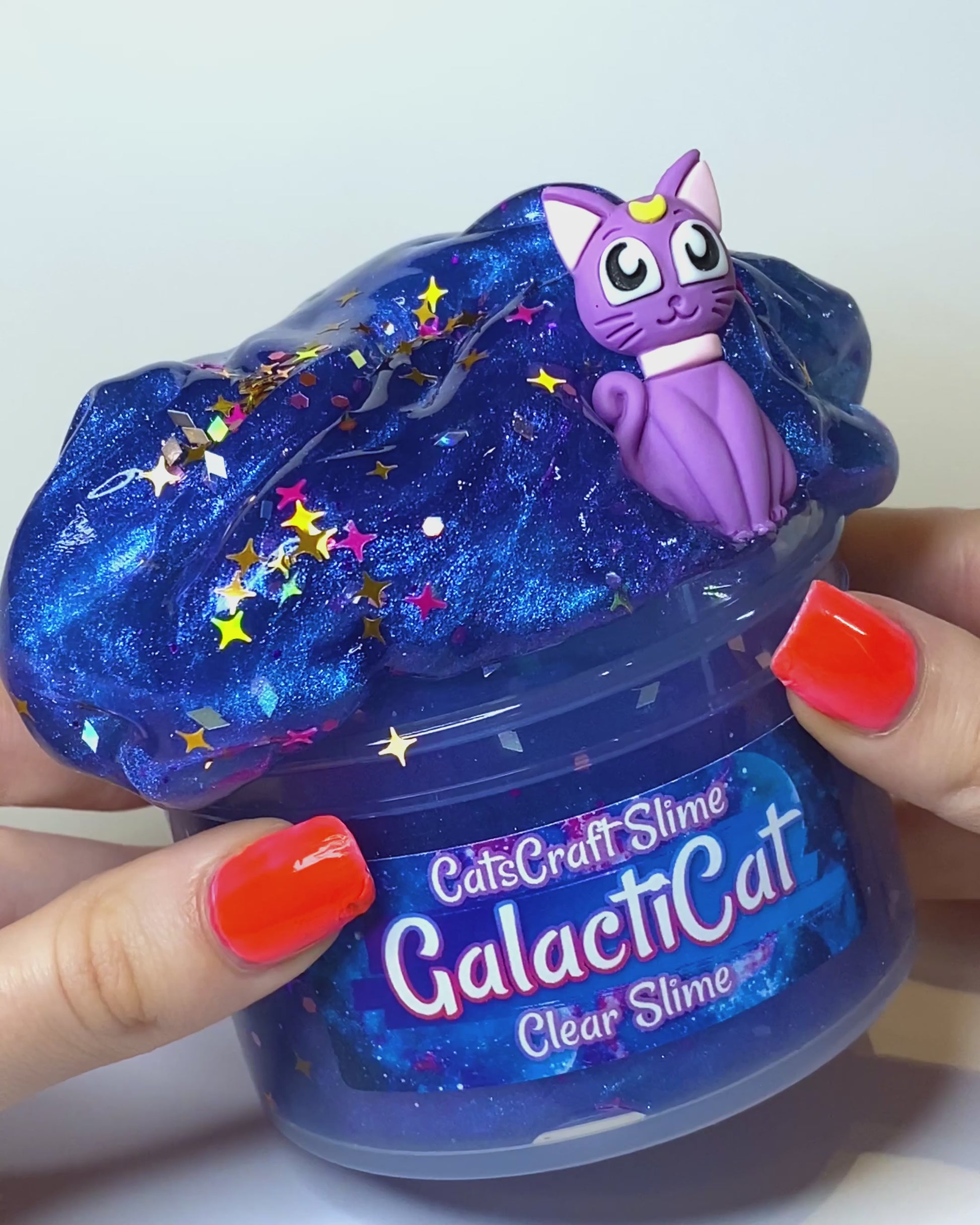 SCENTED HOLO Slime Stretchy Clear Holographic Glitter Slime ASMR