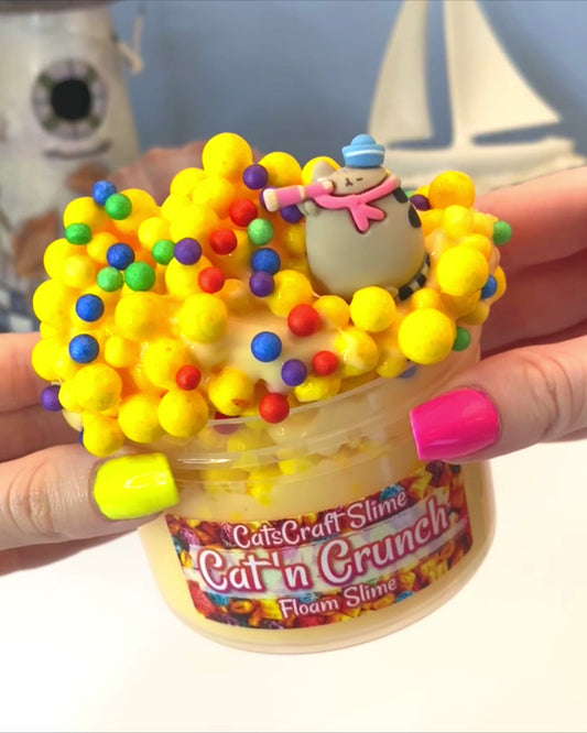 cat n crunch floam slime video