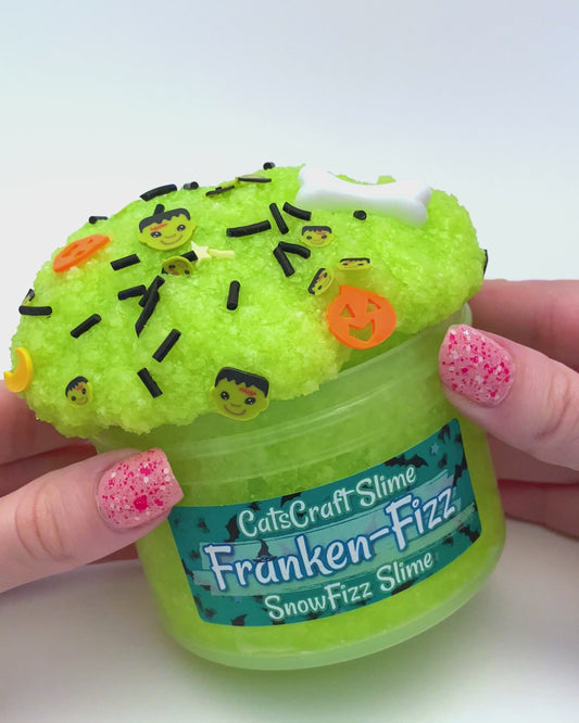 Frankenfizz snow fizz slime video