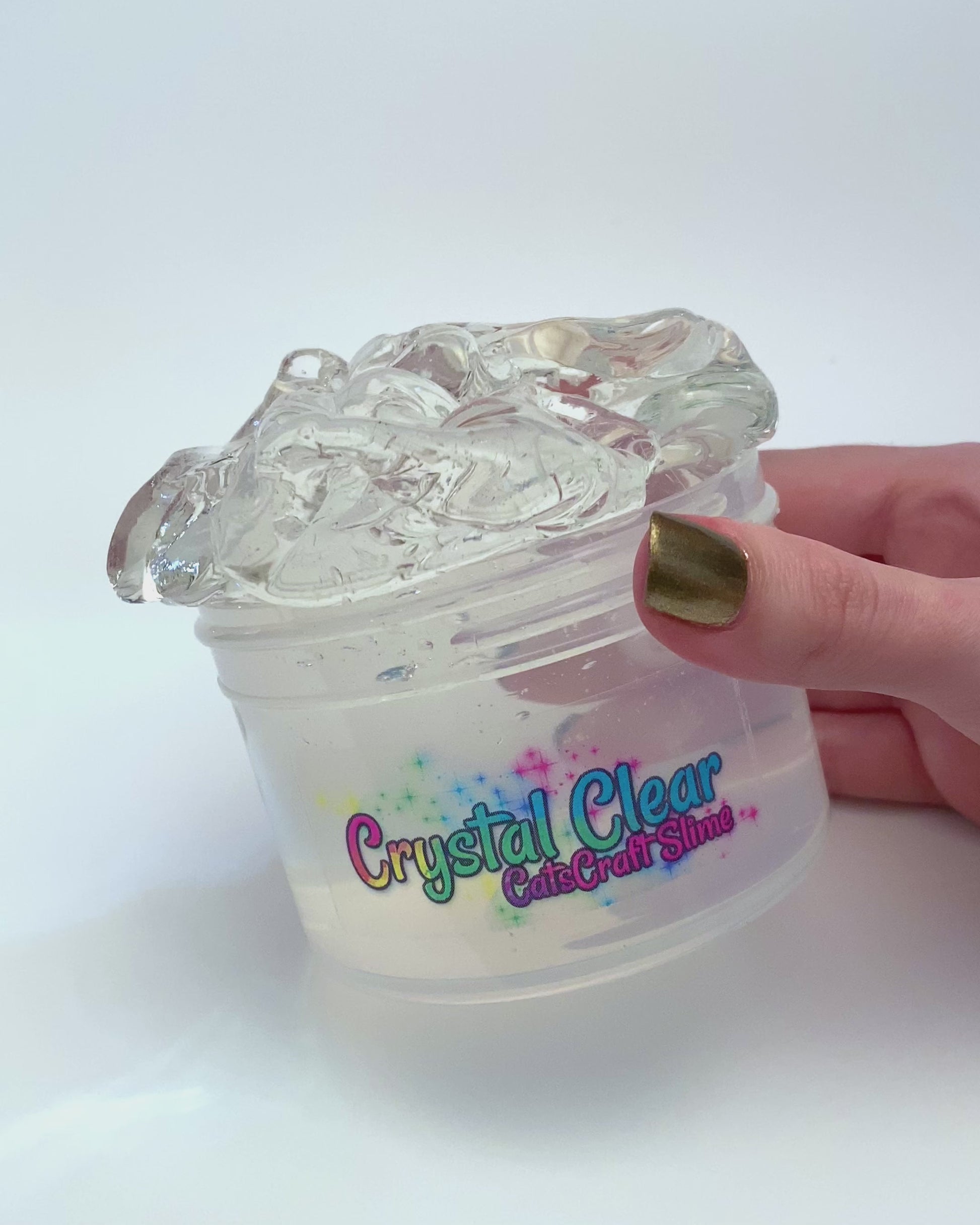 Clear Slime Crystal Clear unscented Stretchy Base Slime ASMR 6