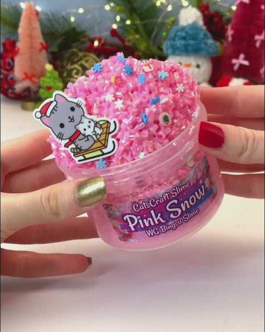 "Pink Snow" - White Glue Bingsu Slime