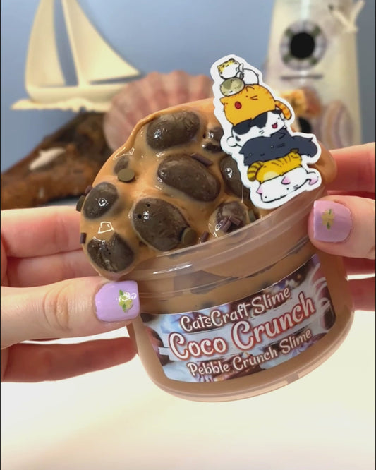 "Coco Crunch" - Glossy Pebble Crunch Slime