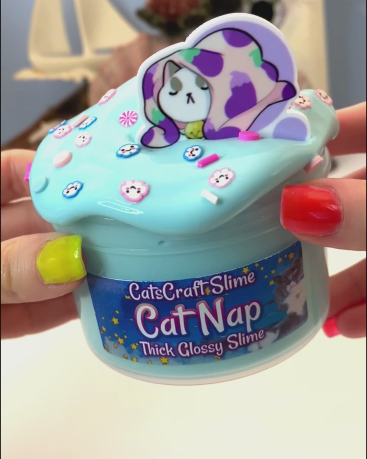 cat nap thick glossy slime