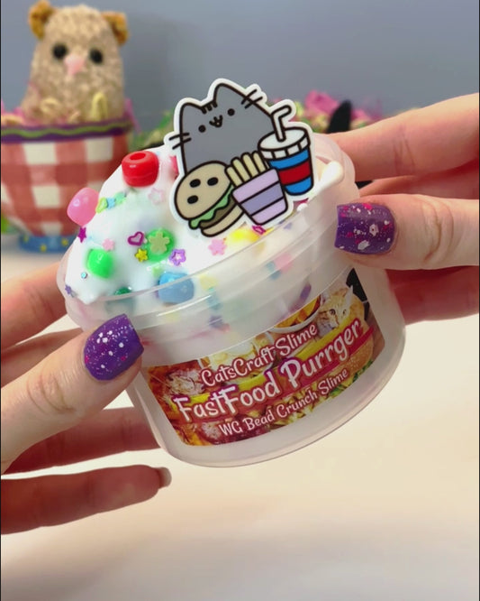 "FastFood Purrger" - Bead Crunch Slime