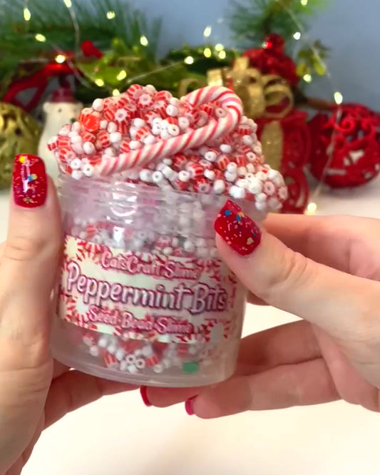 Peppermint Bits Seed Bead Clear Slime Video