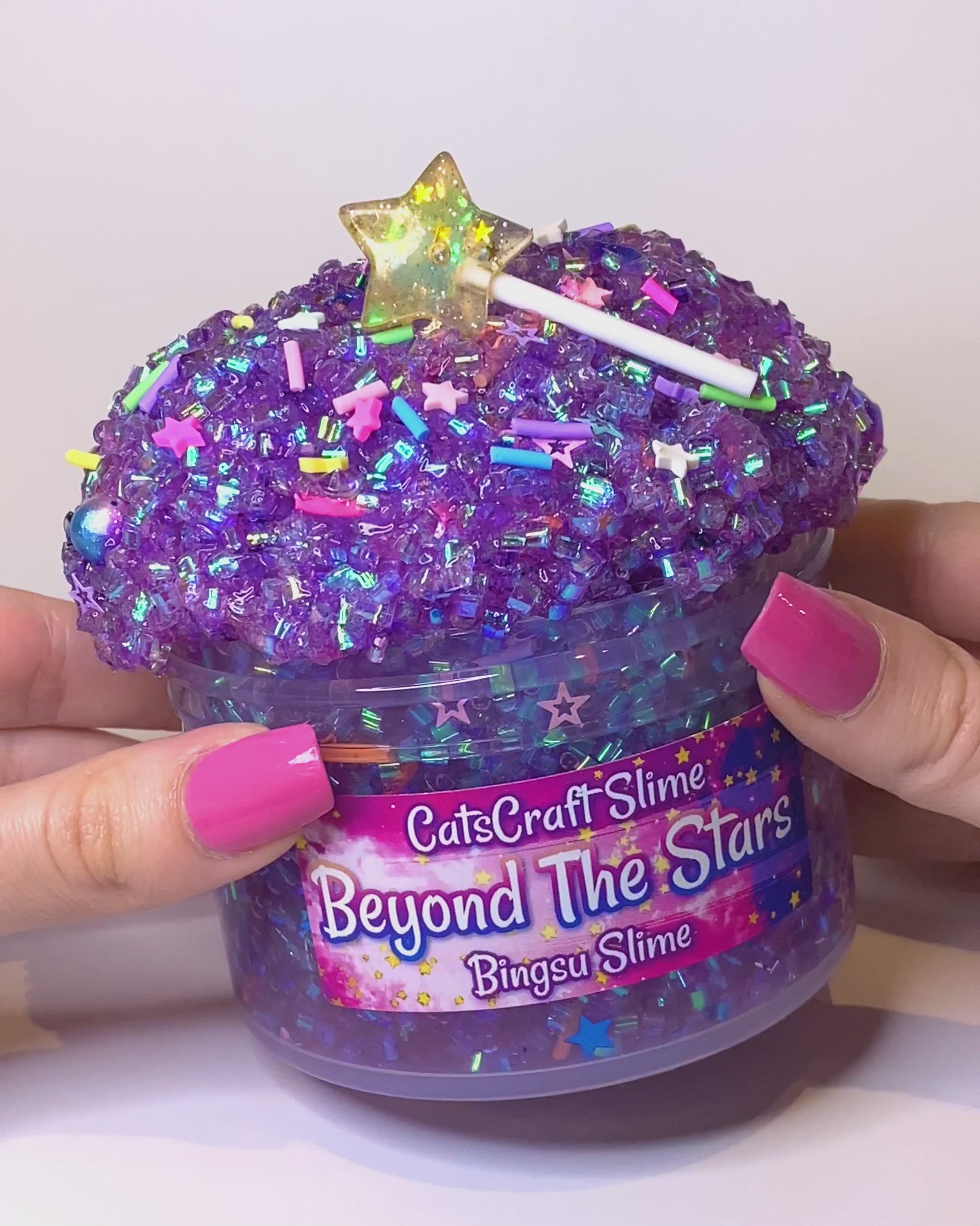 Bingsu Slime Beyond The Stars SCENTED clear bingsu bead crunchy ASMR With  star Charm