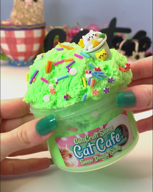 "Cat Cafe" Snow Dough Slime