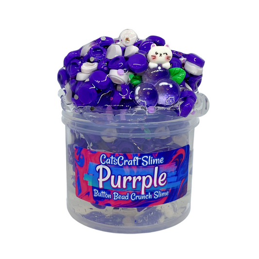 Purrple Button Bead Crunch Slime