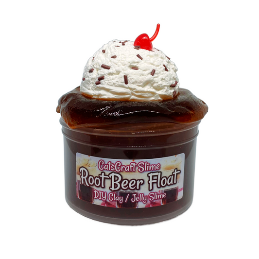 Jelly Butter Slime "Rootbeer Float" Scented Slime Inflating Soft ASMR 6 oz