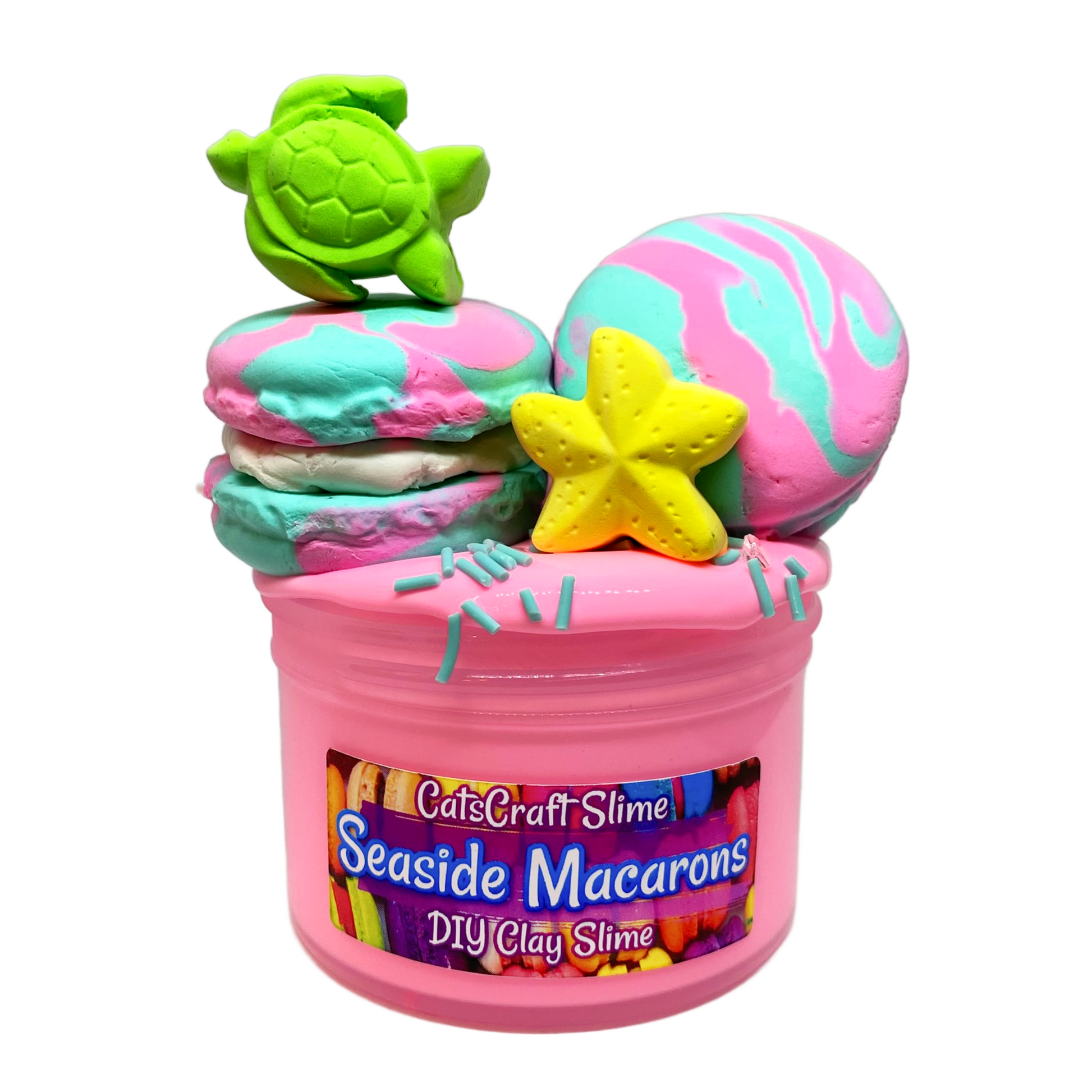 seaside macarons diy clay butter slime