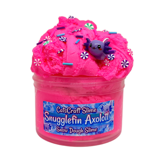 "Snugglefin Axolotl" Snow Dough Slime