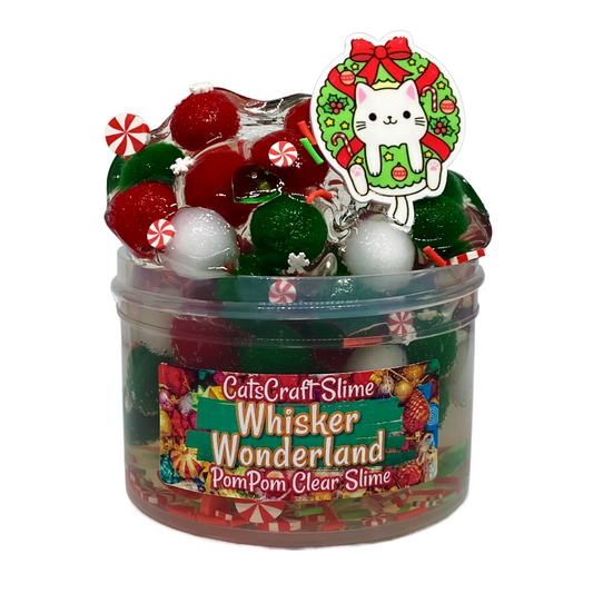 Whisker Wonderland Clear Pom Pom Slime