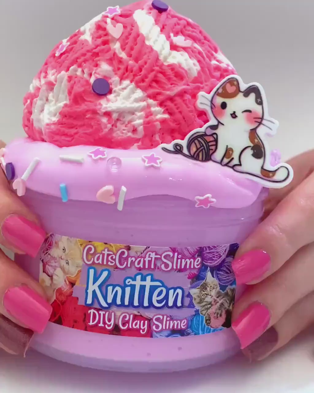 DIY Clay butter Slime Knitten Scented Butter Slime Kit Yarn Cat