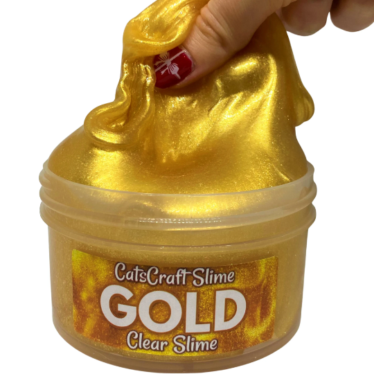 SCENTED Slime "GOLD" Pigmented Stretchy Clear Satisfying Slime ASMR
