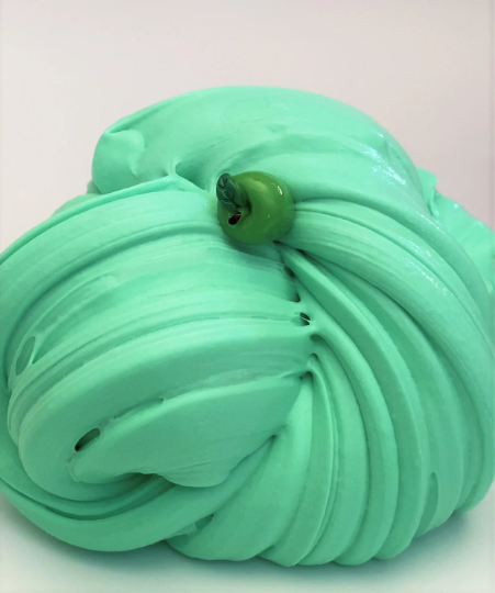 Butter Slime "Apple Butter" Green Sprinkles Scented with Charm Inflating Soft ASMR
