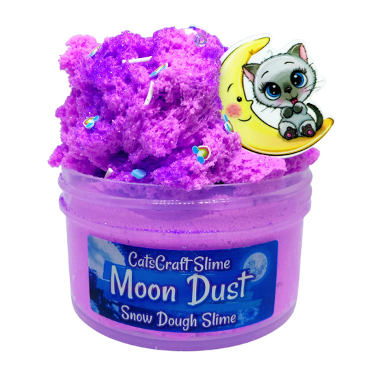 Snow Dough Slime "Moon Dust" Scented Slime Cat Charm ASMR